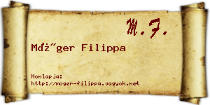 Móger Filippa névjegykártya